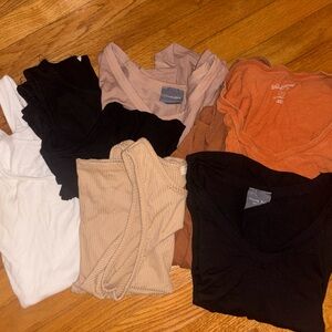 Assorted Neutral and Black Tops